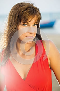 Smiling beautiful woman portrait