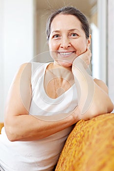 Smiling beauty mature woman