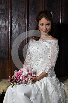 Smiling bridal portrait