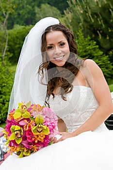 Smiling bride