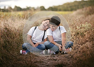 Smiling brothers