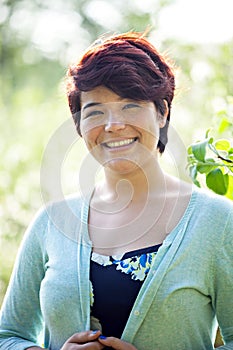 Smiling Brunette Teen Girl