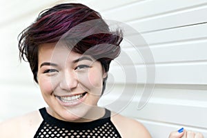 Smiling Brunette Woman