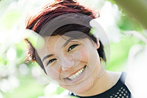 Smiling Brunette Woman