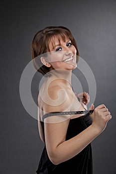 Smiling brunette young woman