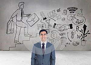 Smiling businessman standing