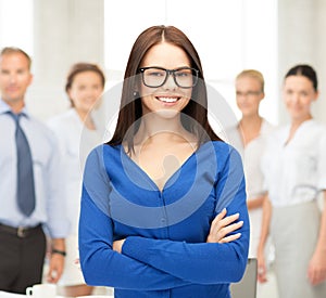 Smiling businesswoman