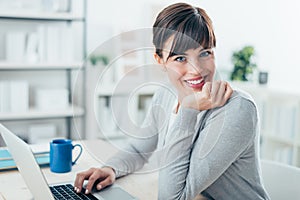 Smiling businesswoman portrait