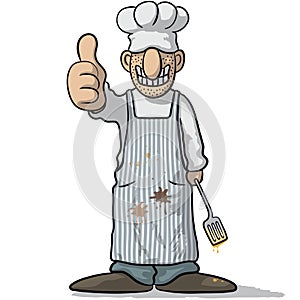Smiling chef in apron