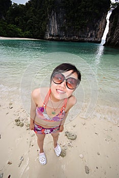 A smiling Chinese girl