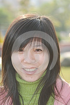 Smiling Chinese girl portrait