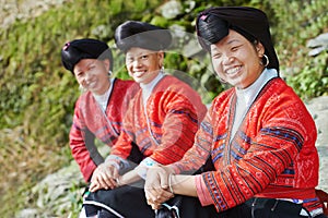 Smiling chinese minority woman Yao