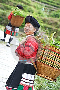 Smiling chinese minority woman Yao