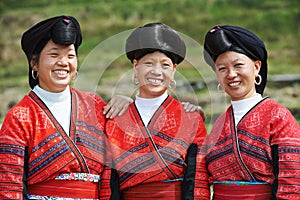 Smiling chinese minority woman Yao