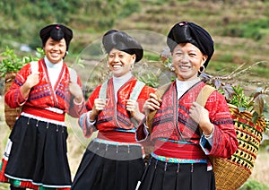 Smiling chinese minority woman Yao photo