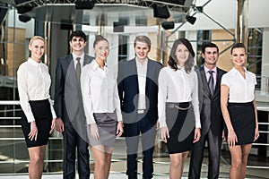Smiling and confident business team