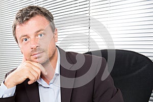 smiling confident businessman portrait