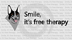 Smiling Corgi dog banner vector with quotes.