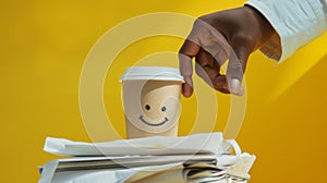 A Smiling Cup for Break Time.AI generated image