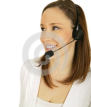 Smiling Customer Representative