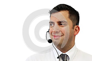 Smiling Customer Service Man