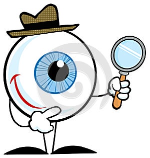 Smiling detective eyeball