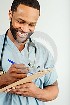 Smiling Doctor or Male Nurse Portrait