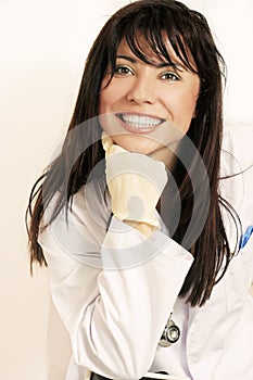 Smiling Doctor or nurse