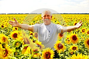 Smiling elderly man