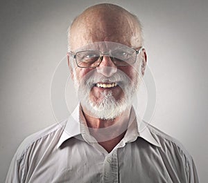 Smiling elderly man