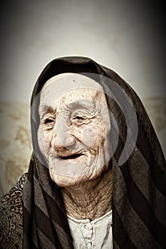 Smiling elderly woman