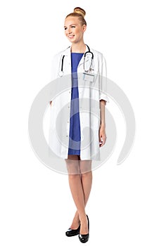 Smiling elegant woman doctor