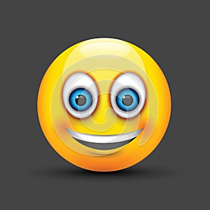 Smiling emoji big brown eyes