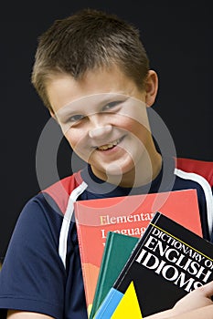 Smiling English student