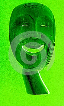 Smiling Face Wallpaper Edited Design In Green
