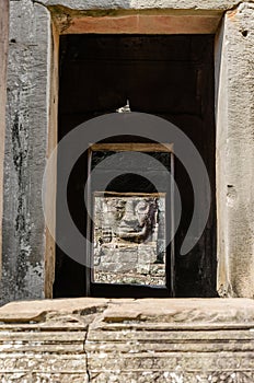 Smiling Faces of Bayon Temple in Angkor Thom at Siem Reap Province, Cambodia.