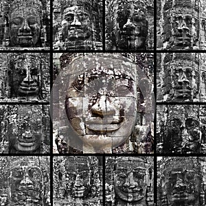 Smiling faces in the Temple of Bayon