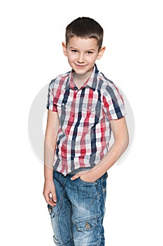 Smiling fashion young boy