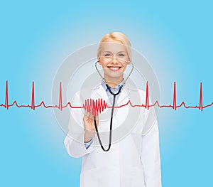 Smiling female doctor with stethoscope