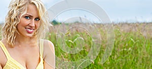 Smiling Female Teenager Girl or Young Woman With Perfect Teeth