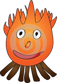 The smiling fire - Illustration