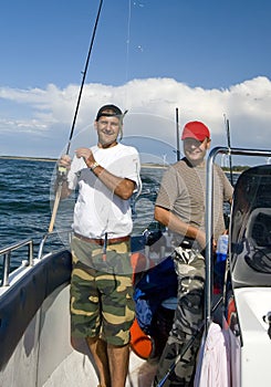 Smiling fishermen