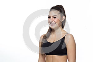 Smiling fitness cute girl