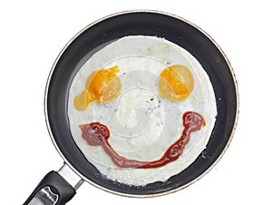 Smiling fried eggs