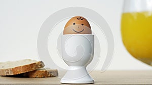 Smiling funny egg