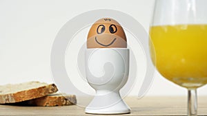 Smiling funny egg