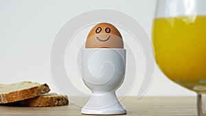 Smiling funny egg