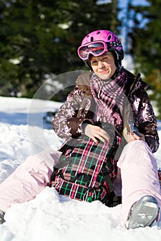 Smiling girl with backpack