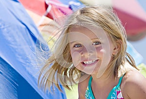 Smiling Girl at Beach