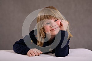 Smiling Girl with Disability